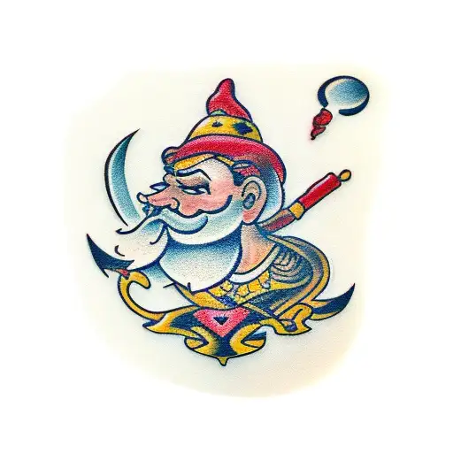 lucky dwarf tattoo design idea