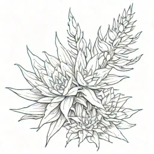 aloe tattoo design idea