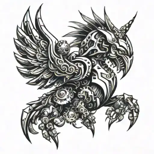 robo phenix tattoo design idea