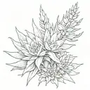 aloe tattoo design idea