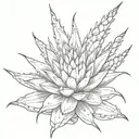 aloe tattoo design idea