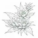 aloe tattoo design idea