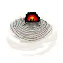 Dark infernal hole tattoo design idea