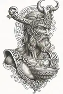 tyr with libra tattoo design idea