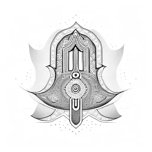 Hamsa Symbol  tattoo design idea