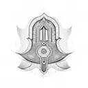 Hamsa Symbol  tattoo design idea