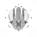 Hamsa Symbol  tattoo design idea