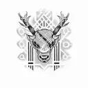 create a dated tattoo with the date 27.03.2022 with the phrase forever and always incorporate Scottish tartan  tattoo design idea