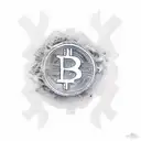 gun with Bitcoin Symbol  tattoo design idea