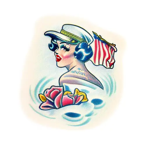 pinup tattoo design idea