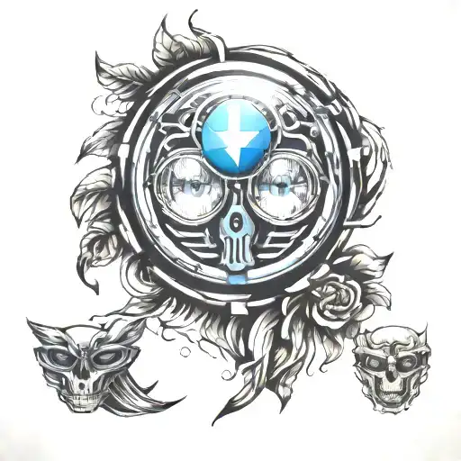 bmw headlights  tattoo design idea