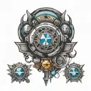 bmw headlights  tattoo design idea