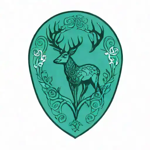 celtic deer tattoo design idea