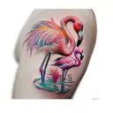 flamingos tattoo design idea