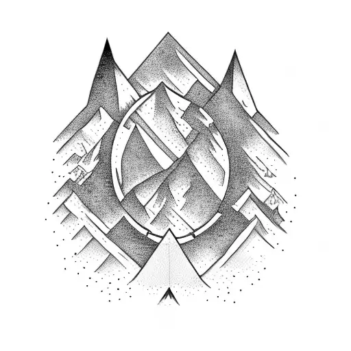 squat, bench, deadlift, snowy mountain tattoo design idea