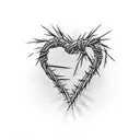 Barbed Wire heart tattoo design idea