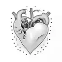 heart with quote inside that says " Fell inlove with you before I even knew" with the numbers 1993 underneath.  tattoo design idea