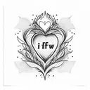 heart with quote inside that says " Fell inlove with you before I even knew" with the numbers 1993 underneath.  tattoo design idea