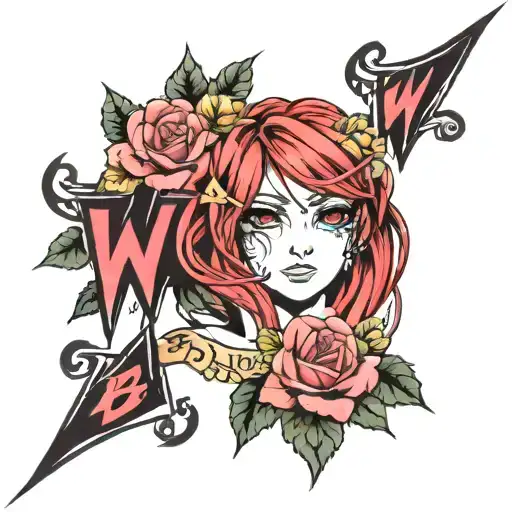text: BNWO tattoo design idea