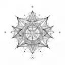 Abyss-inspired constellation with musical symbols tattoo design idea