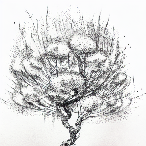 blooming tree tattoo design idea