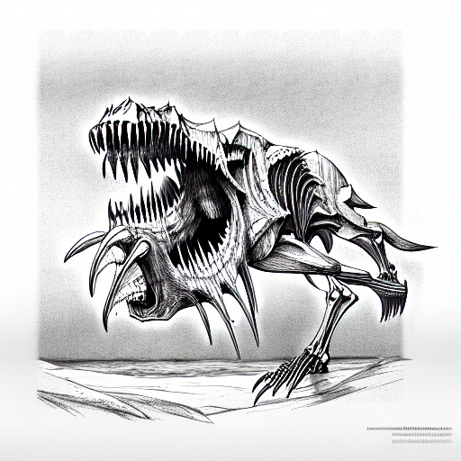 spinosaurus skeleton  tattoo design idea