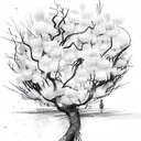 blooming tree tattoo design idea