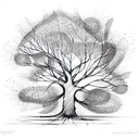 blooming tree tattoo design idea