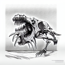 spinosaurus skeleton  tattoo design idea