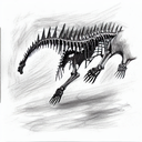 spinosaurus skeleton  tattoo design idea