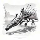 spinosaurus skeleton  tattoo design idea