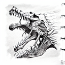 spinosaurus skeleton  tattoo design idea