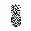 Pineapple tattoo design idea