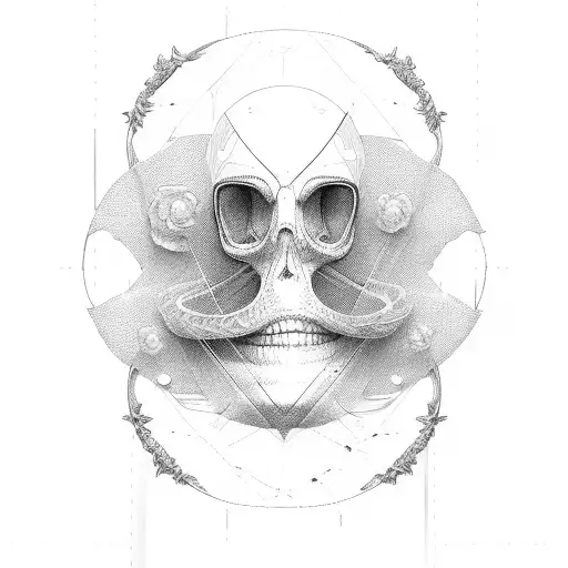 ripping a veil  tattoo design idea