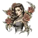 latina women tattoo design idea