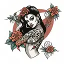 latina women tattoo design idea