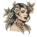 latina women tattoo design idea
