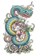 Worm wild bow tattoo design idea