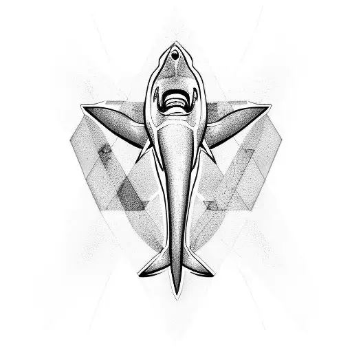 Marvelous half-dotwork half-geometric shark tattoo design | Tatuagem  hexágono, Tatoo, Blackwork