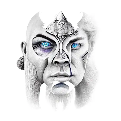 two fierce Anglo Saxon warriors tattoo design idea