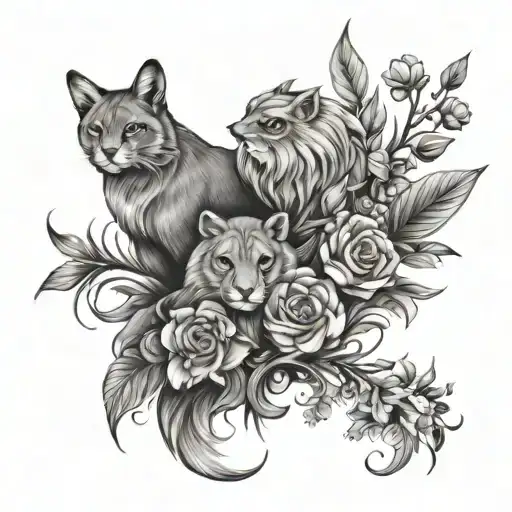 represents family in drawing tattoo design idea