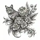 represents family in drawing tattoo design idea