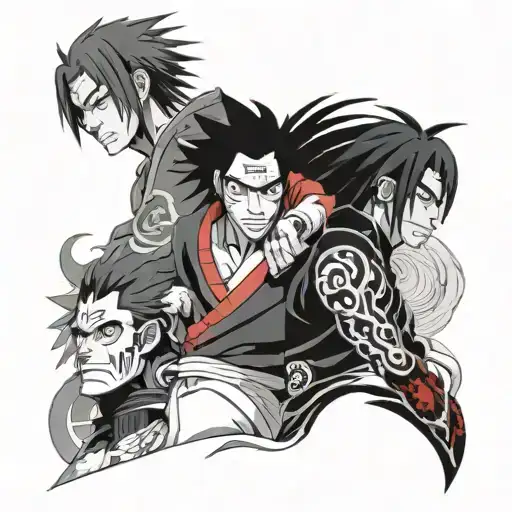 Naruto sasuke pain ichigo, Gara itachi all togethar in their b tattoo design idea