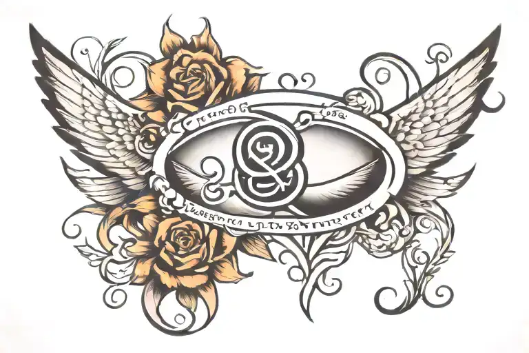 adoption symbol with a very meaning quote written tattoo design idea