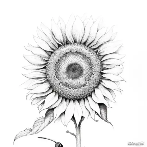 sunflower afrocentric water  tattoo design idea