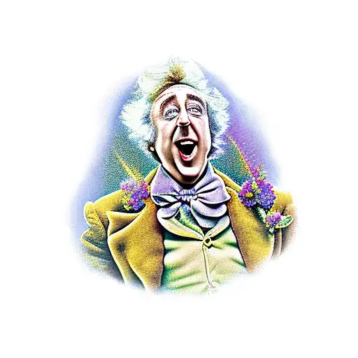 Gene Wilder Willy Wonka, golden ticket, everlasting gobstopper, pure imagination  tattoo design idea