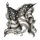 American flag tattoo design idea