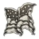 American flag tattoo design idea