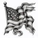 American flag tattoo design idea