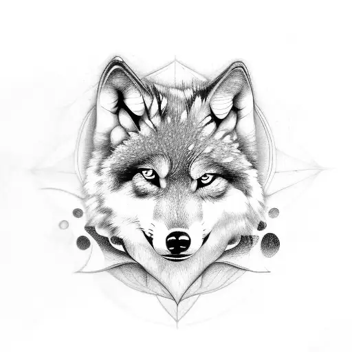 baby wolf  tattoo design idea